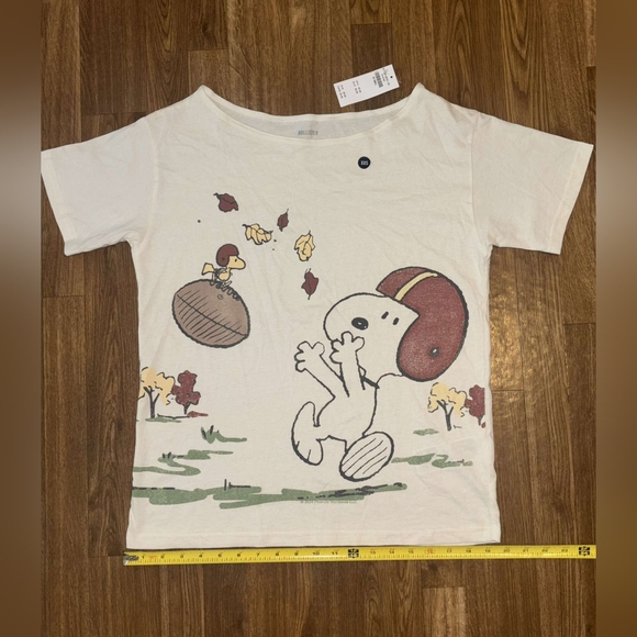 HOLLISTER SNOOPY Cream Color Sleepwear Tee xxsmall NEW! - Picture 11 of 13